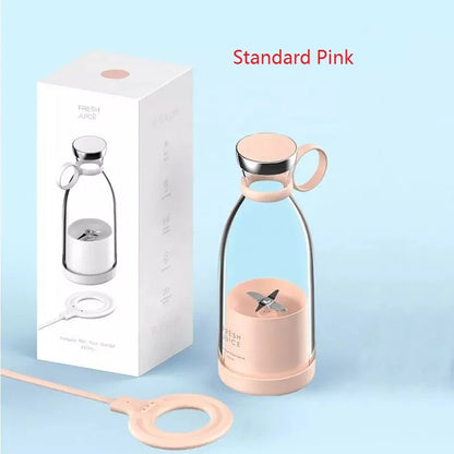 Wireless Rechargeable Portable Blender Juicer - 350ML Mini USB Fruit Mixer and Smoothie Extractor for Travel