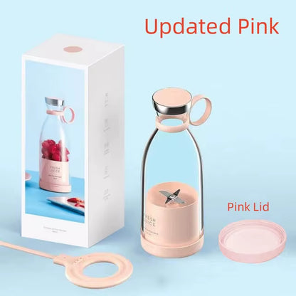 Wireless Rechargeable Portable Blender Juicer - 350ML Mini USB Fruit Mixer and Smoothie Extractor for Travel