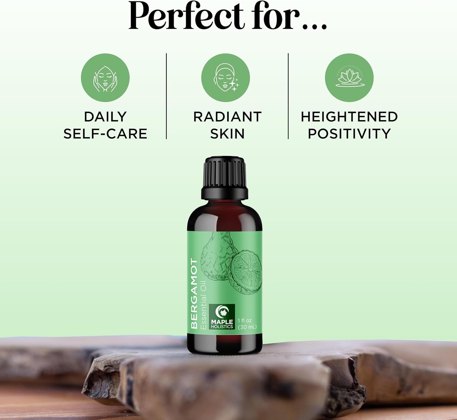 Bergamot Essential Oil - 100% Pure Citrus Oil for Diffusers, Aromatherapy, Hair, Skin, and Nails - Undiluted Relaxation for Baths and Topical Applications, 1 oz