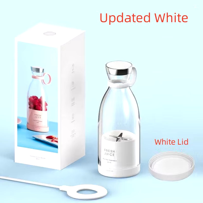 Wireless Rechargeable Portable Blender Juicer - 350ML Mini USB Fruit Mixer and Smoothie Extractor for Travel