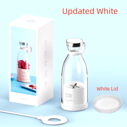 Wireless Rechargeable Portable Blender Juicer - 350ML Mini USB Fruit Mixer and Smoothie Extractor for Travel