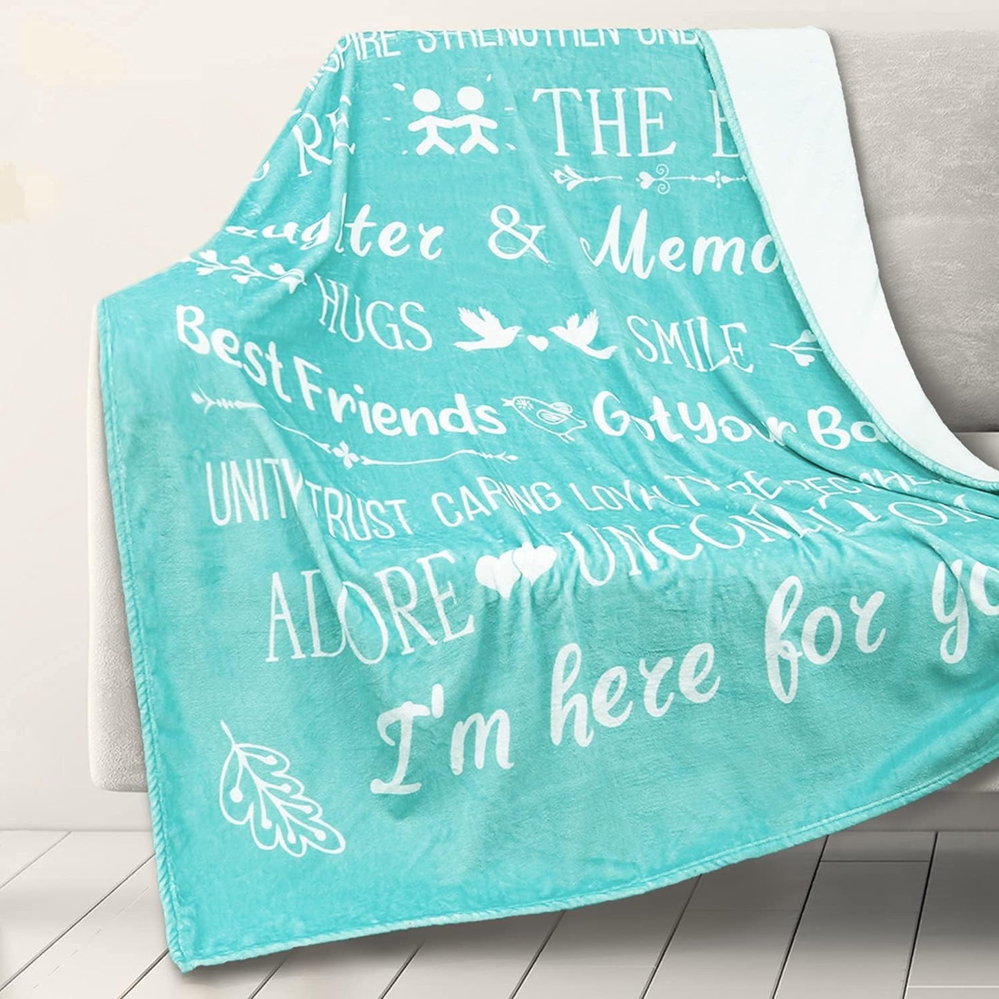 Best Friend Fleece Throw Blanket with Inspirational Messages - Ideal Gift for Healing and Comfort