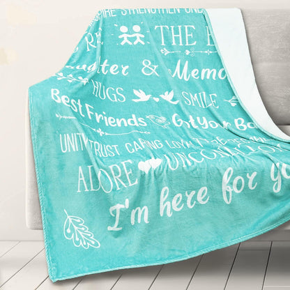 Best Friend Fleece Throw Blanket with Inspirational Messages - Ideal Gift for Healing and Comfort