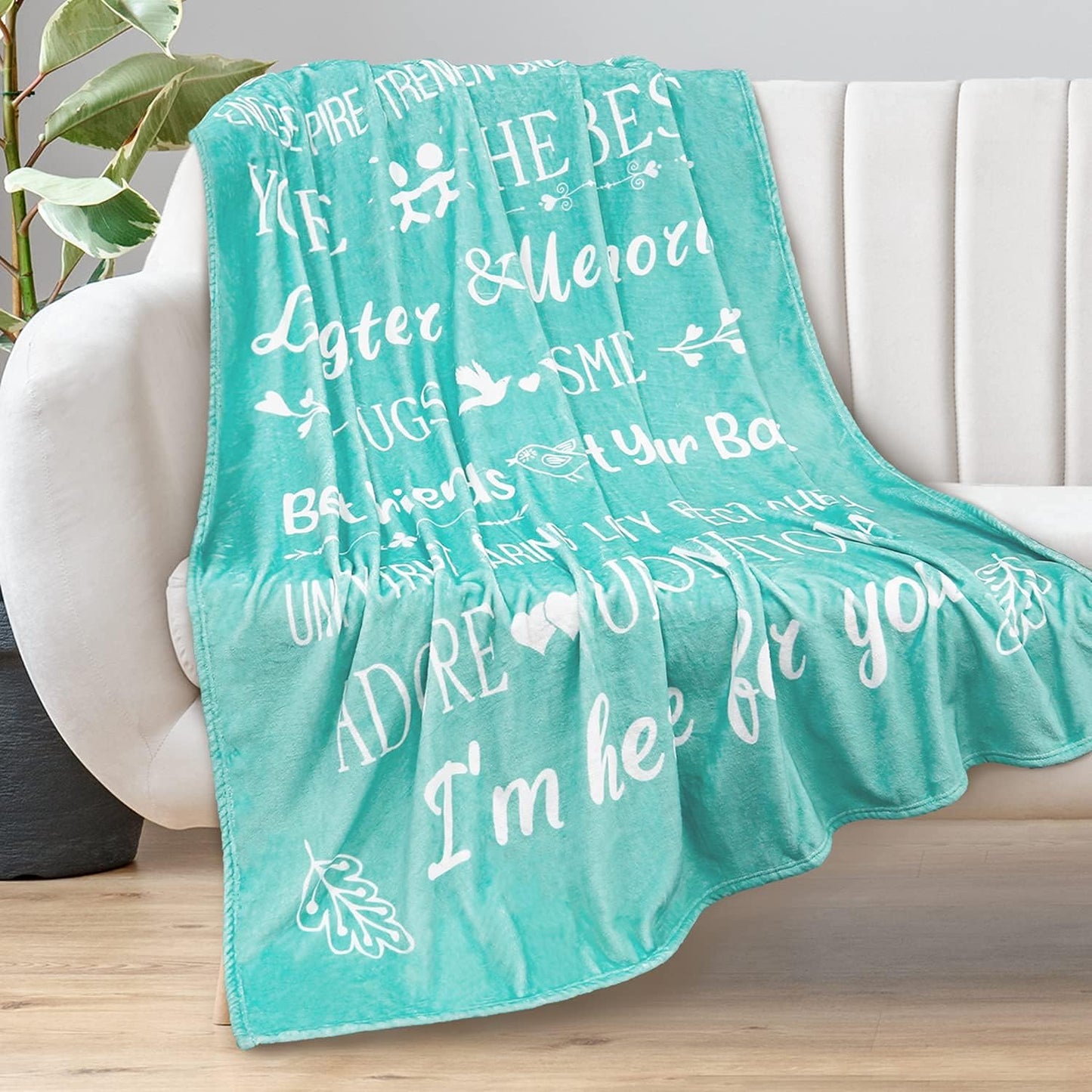 Best Friend Fleece Throw Blanket with Inspirational Messages - Ideal Gift for Healing and Comfort