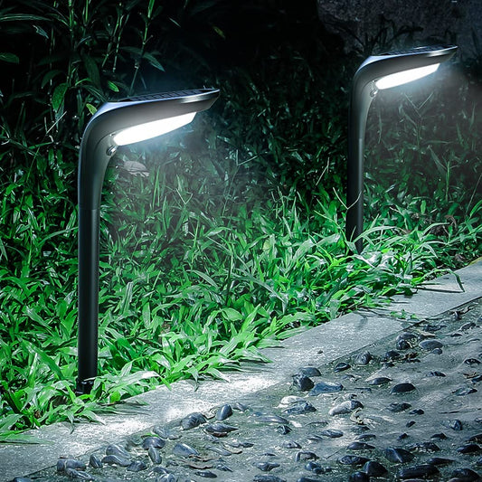 Outdoor Solar Pathway Lights - 4 Pack, 150 Lumens, Waterproof IP65, Dual Color Modes for Landscape Lighting in Walkways, Driveways, Gardens, and Patios