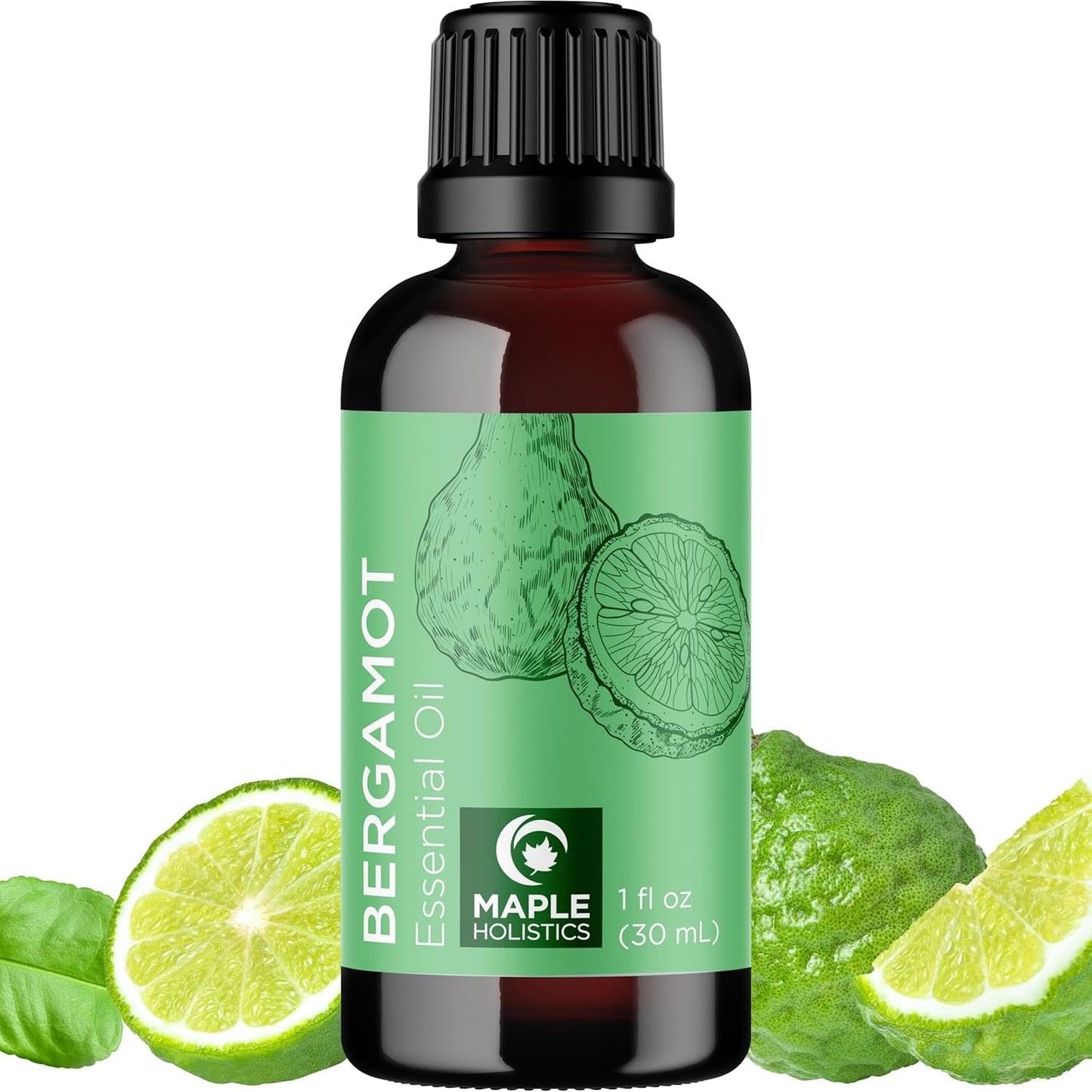 Bergamot Essential Oil - 100% Pure Citrus Oil for Diffusers, Aromatherapy, Hair, Skin, and Nails - Undiluted Relaxation for Baths and Topical Applications, 1 oz