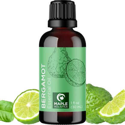 Bergamot Essential Oil - 100% Pure Citrus Oil for Diffusers, Aromatherapy, Hair, Skin, and Nails - Undiluted Relaxation for Baths and Topical Applications, 1 oz