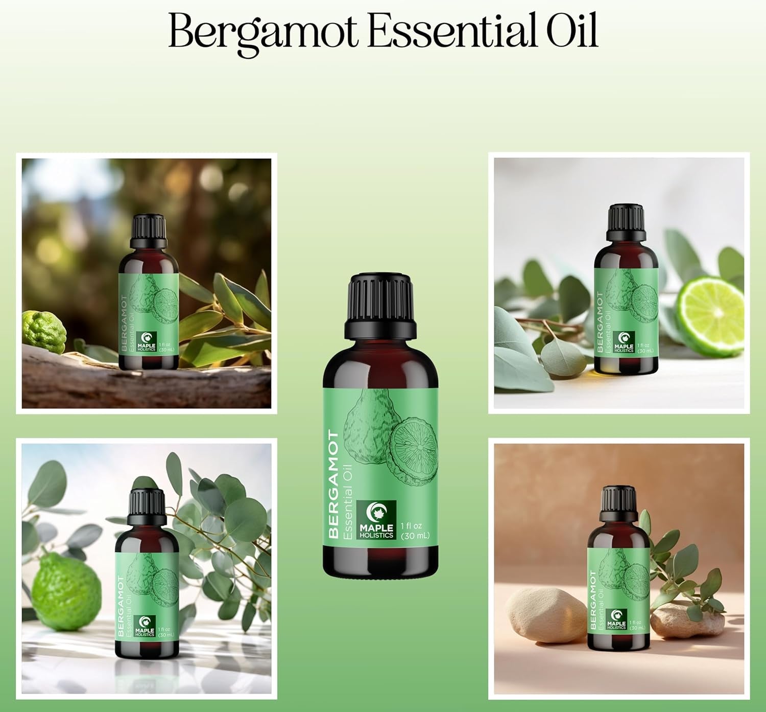 Bergamot Essential Oil - 100% Pure Citrus Oil for Diffusers, Aromatherapy, Hair, Skin, and Nails - Undiluted Relaxation for Baths and Topical Applications, 1 oz